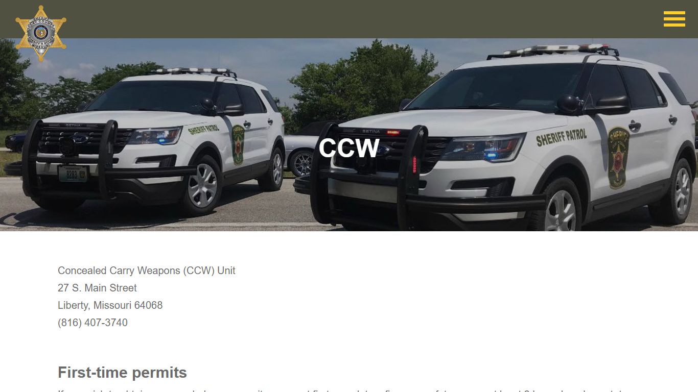 Missouri CCW | Concealed Carry | Clay County Sheriff's Office